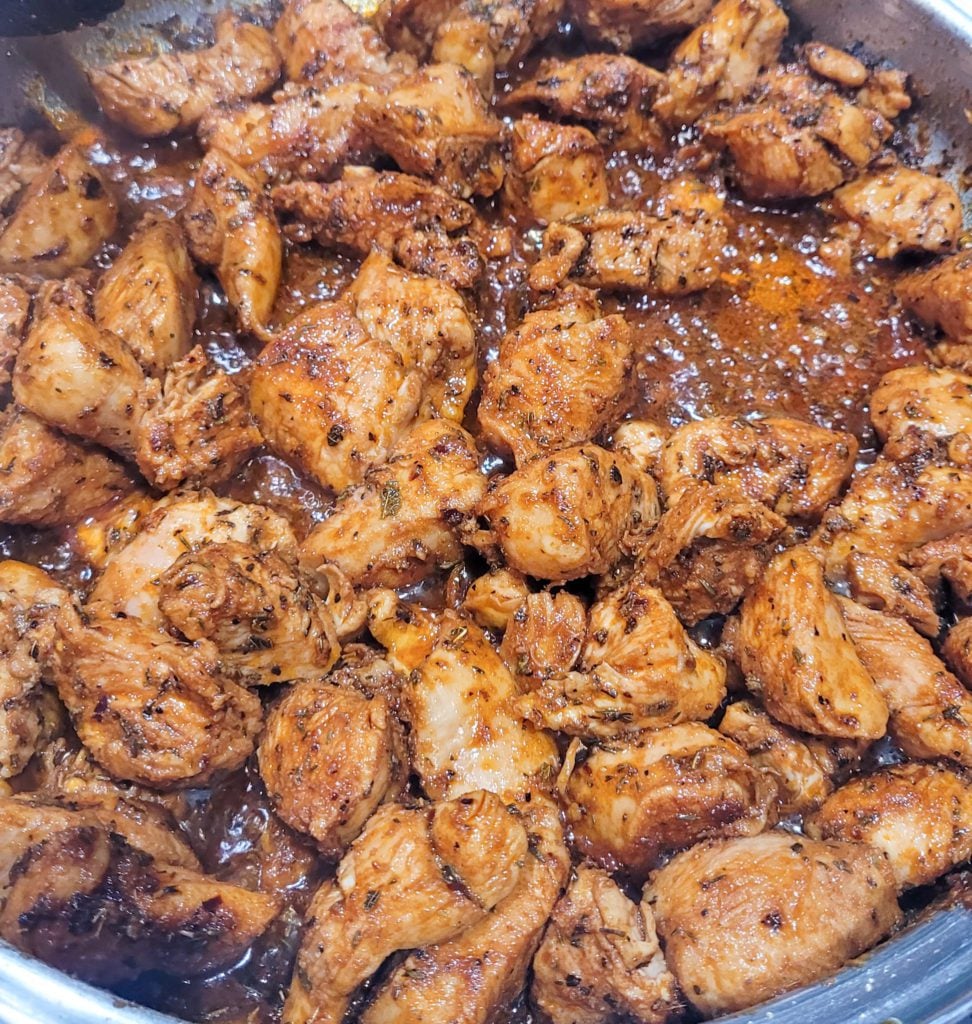 Sauteed chicken in Cajun seasoning.