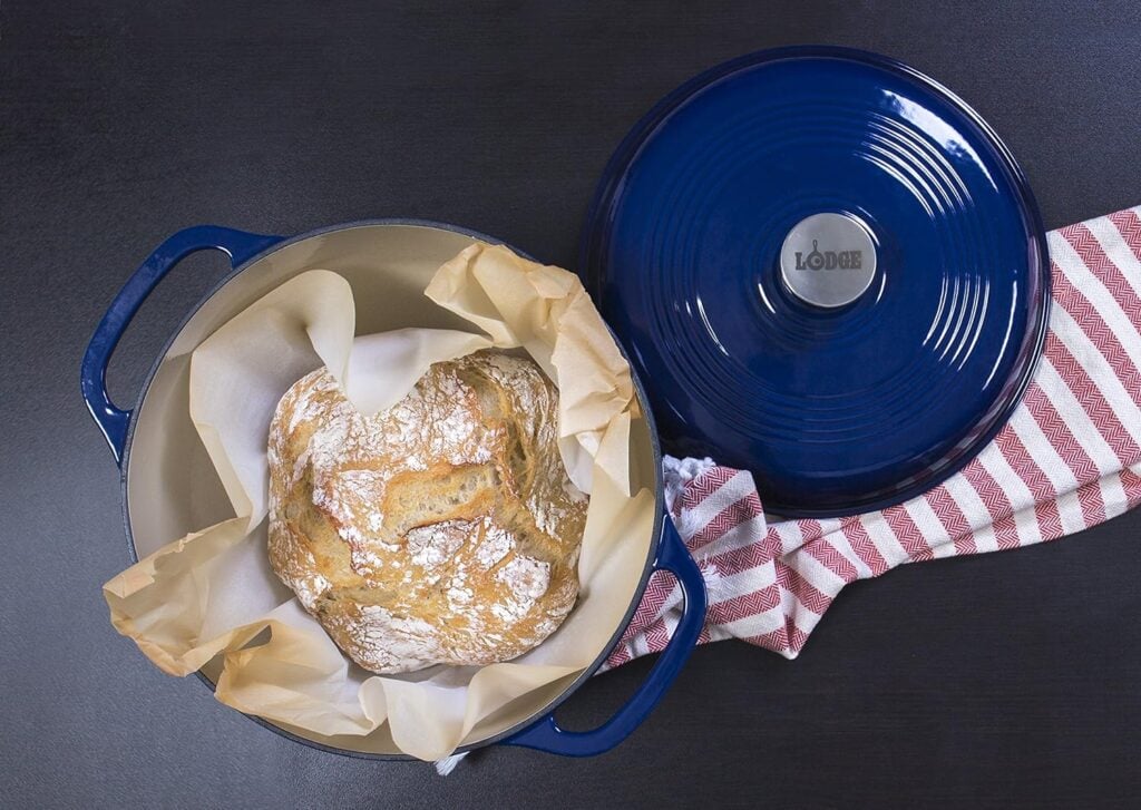 Lodge 6 quart enameled Dutch oven