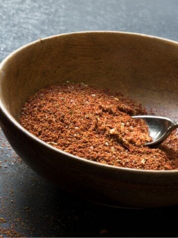 Bowl of homemade chicken taco seasoning